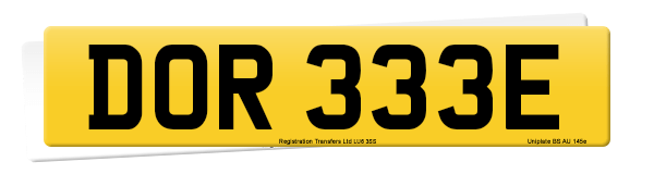 Registration number DOR 333E